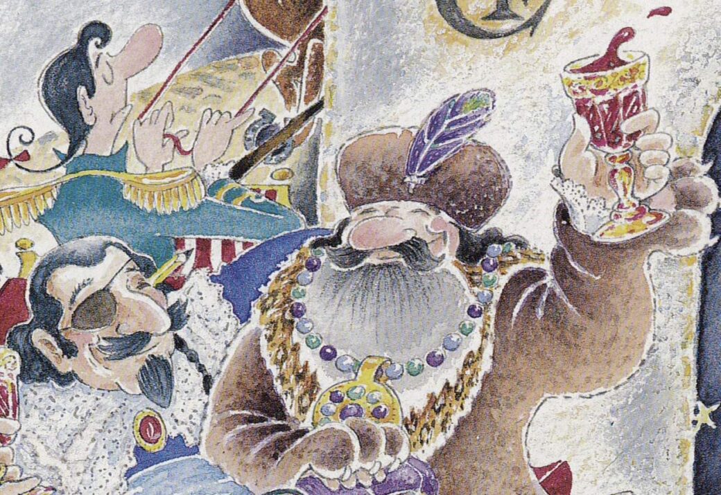 Christian IV and Peter the Great in the Spiral Ramp Illustration: Ida Gantriis