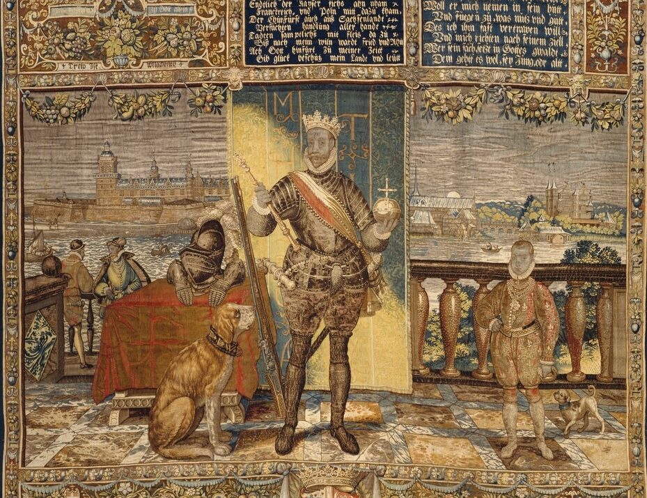 Kronborg-tapetet med Frederik II og den senere Christian IV