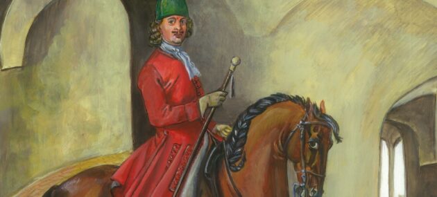 A modern depiction of Peter the Great in the Round Tower A modern depiction of Peter the Great in the Round Tower