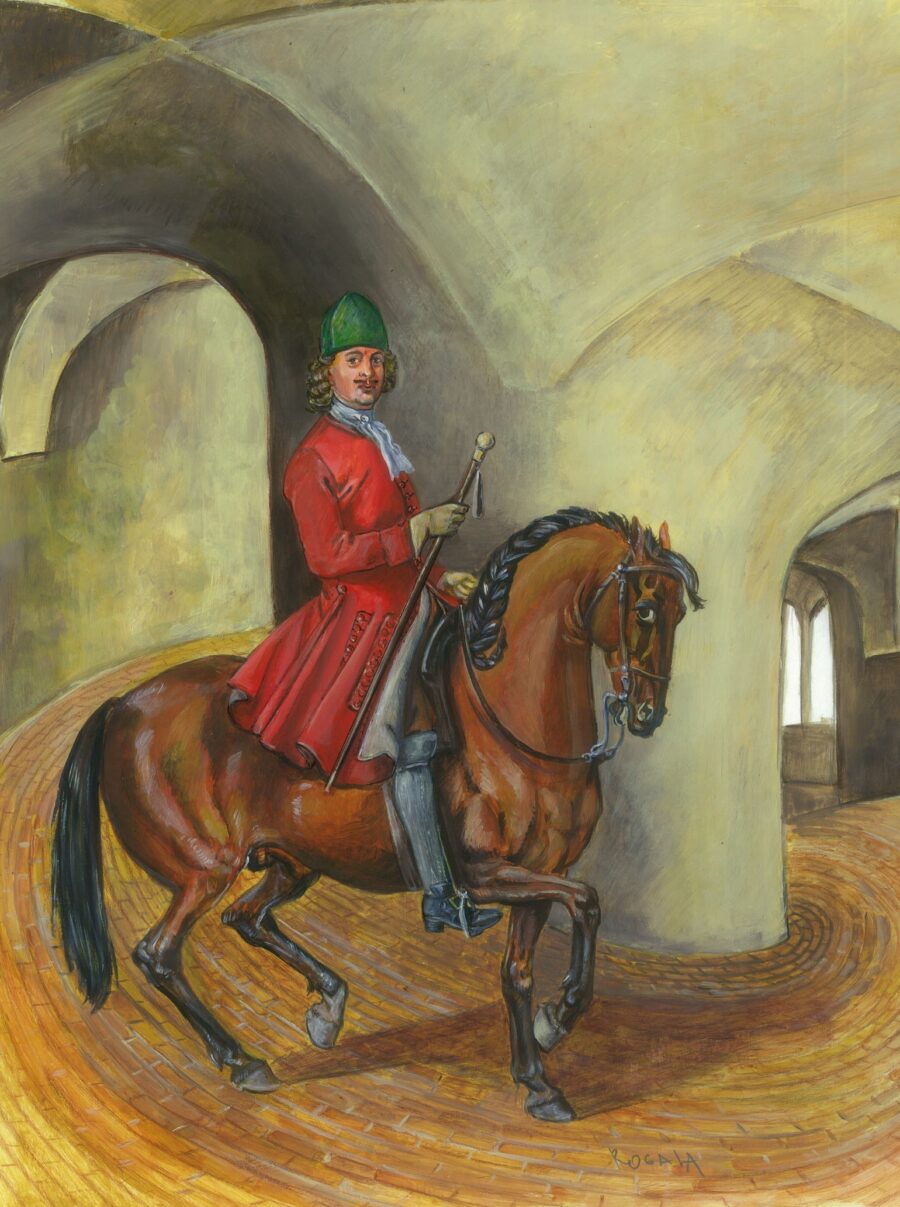 A modern depiction of Peter the Great in the Round Tower A modern depiction of Peter the Great in the Round Tower