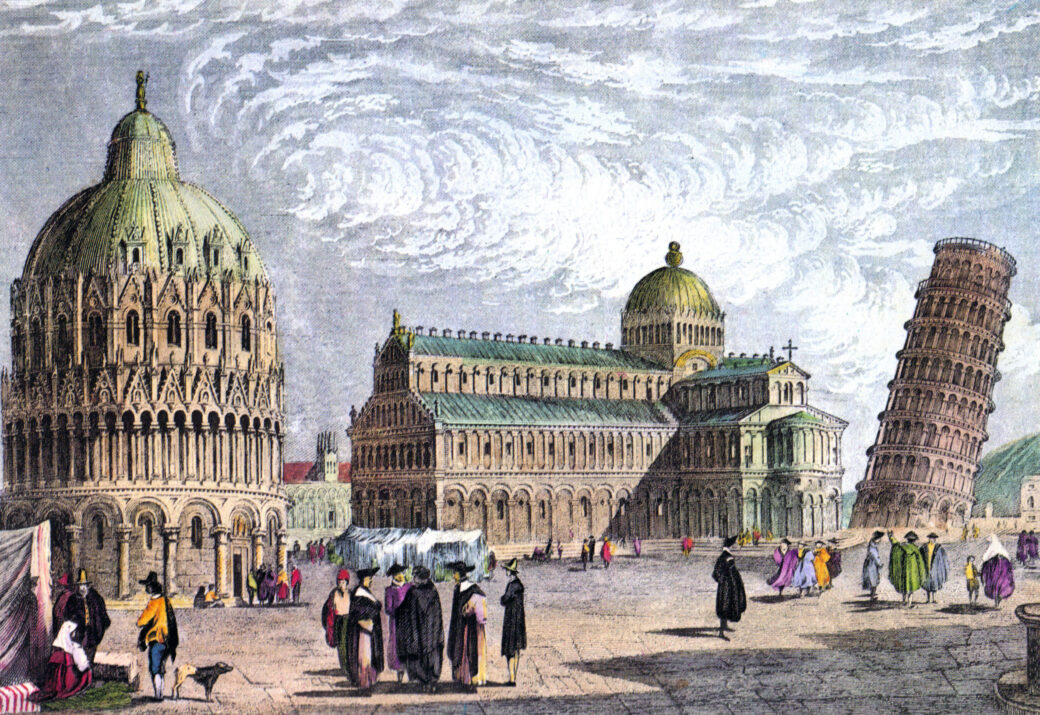 The Leaning Tower of Pisa about 1830