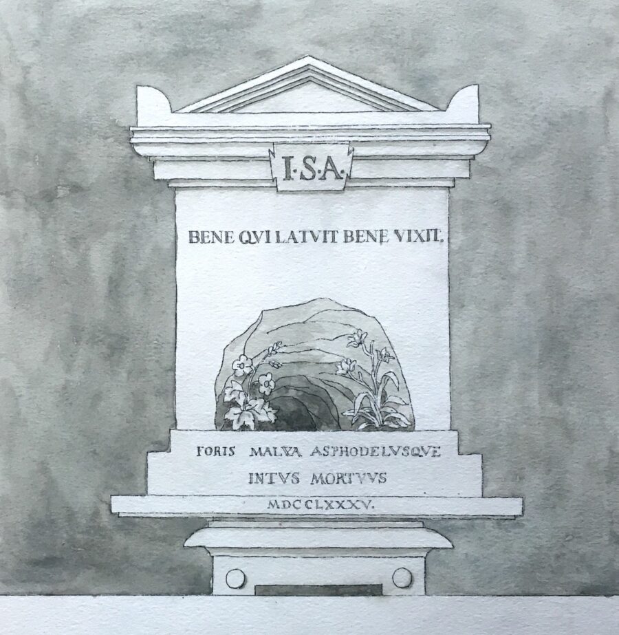 Copy of Wiedewelt’s sketch for Augustin’s tomb. Belongs to Kulturcentret Assistens Copy of Wiedewelt's sketch for Augustin's tomb. Belongs to Kulturcentret Assistens