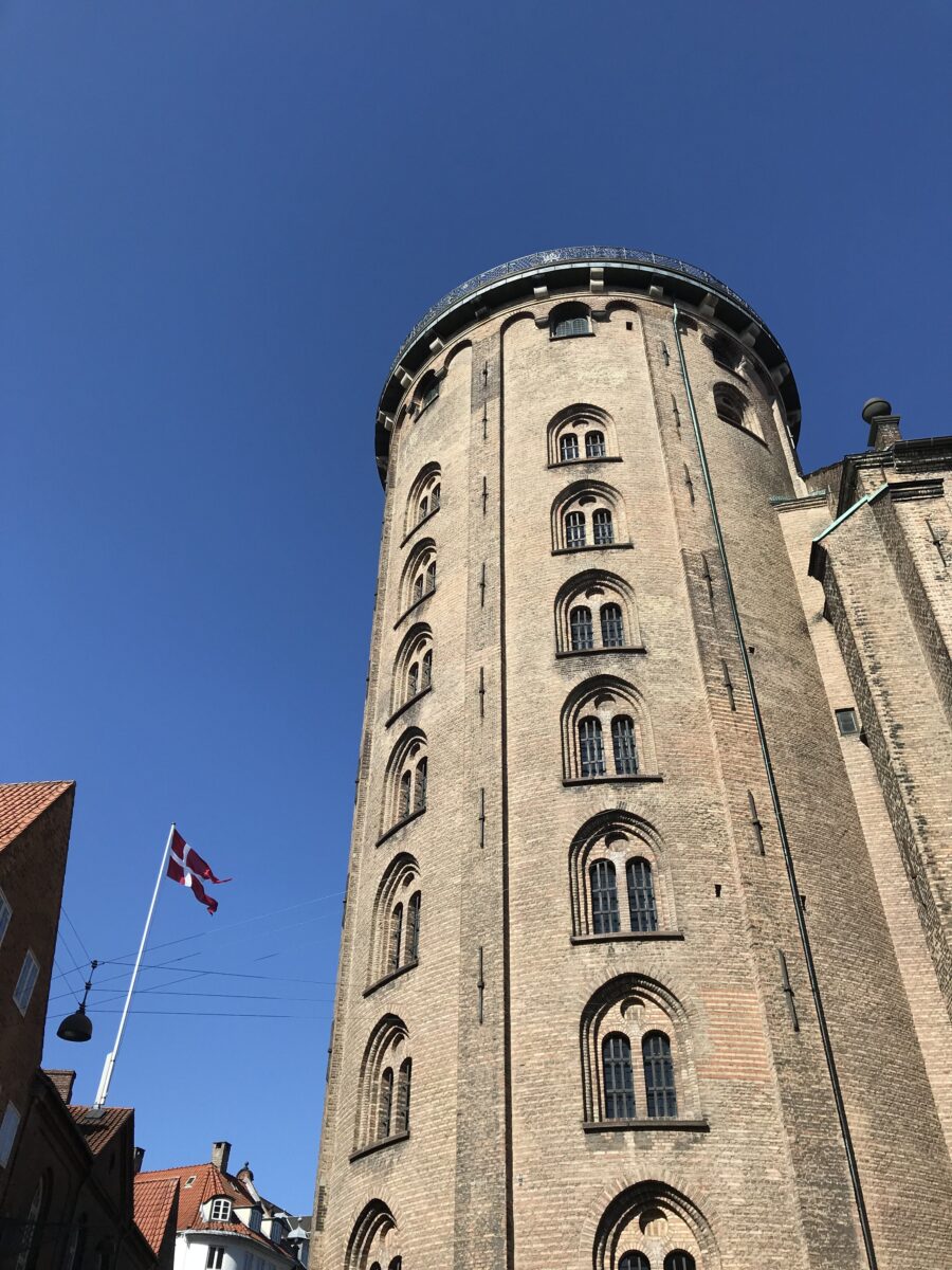 The Round Tower seen from the street of Købmagergade The Round Tower seen from the street of Købmagergade