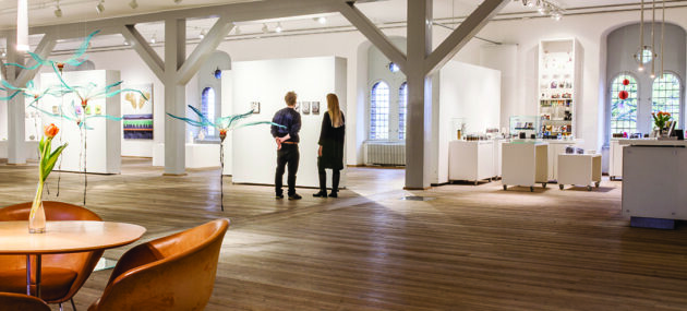 The Library Hall houses exhibitions, a café and a shop The Library Hall houses exhibitions, a café and a shop