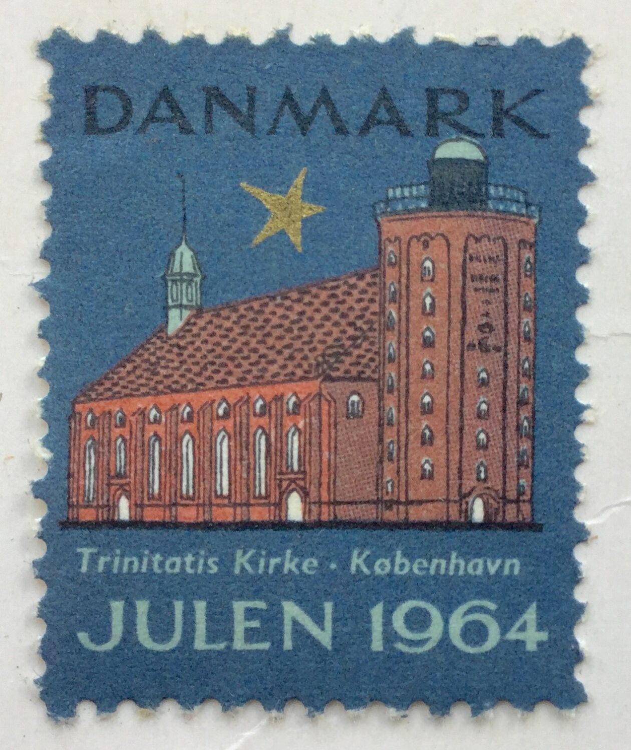 Christmas seal from 1964 Christmas seal from 1964