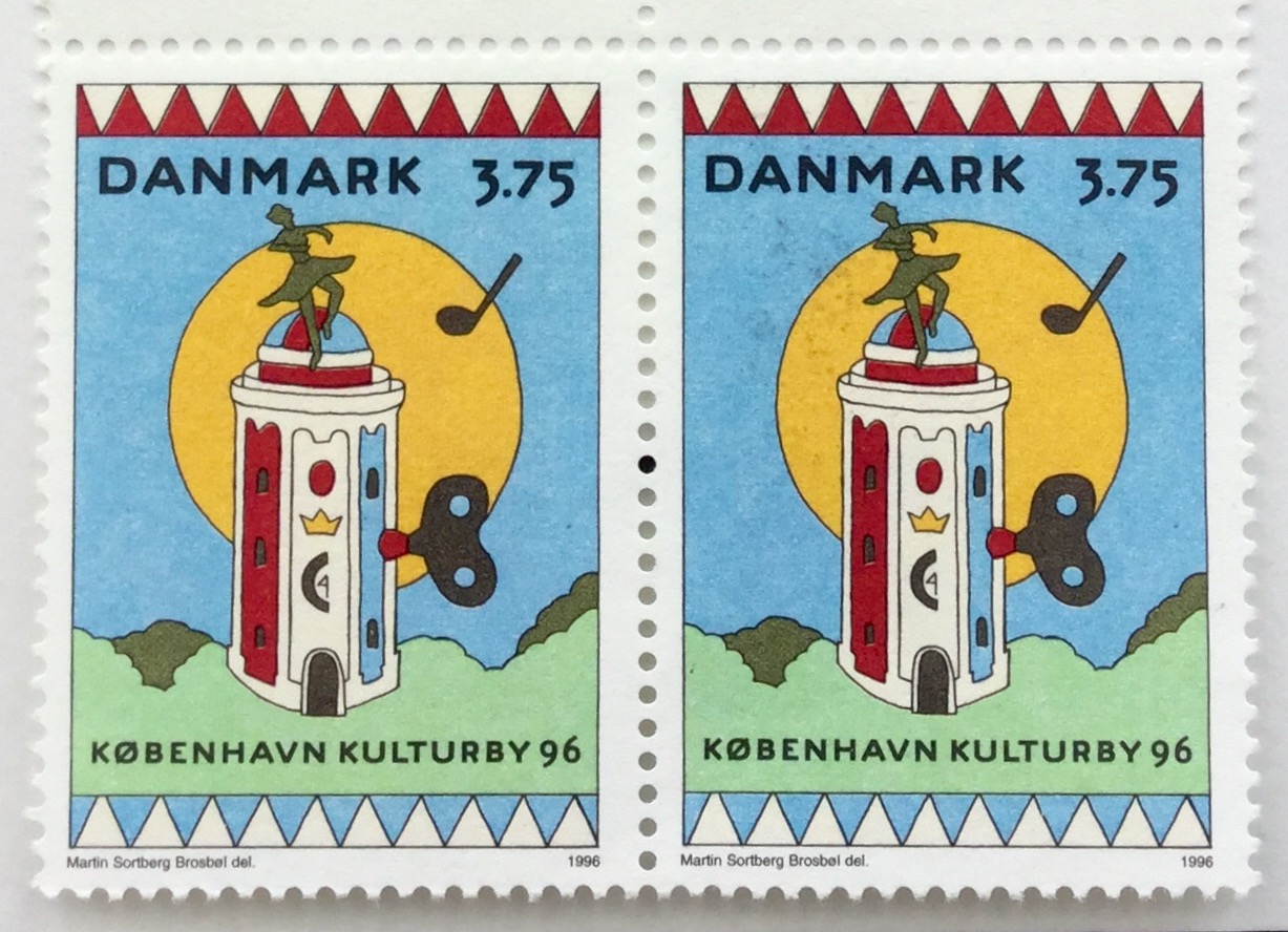 Stamp issued on the occassion of Copenhagen being the European Capital of Culture 1996 Stamp issued on the occassion of Copenhagen being the European Capital of Culture 1996