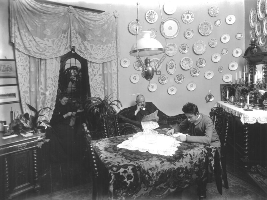 Fra lejligheden i Rundetaarn 1911. Københavns Museum.