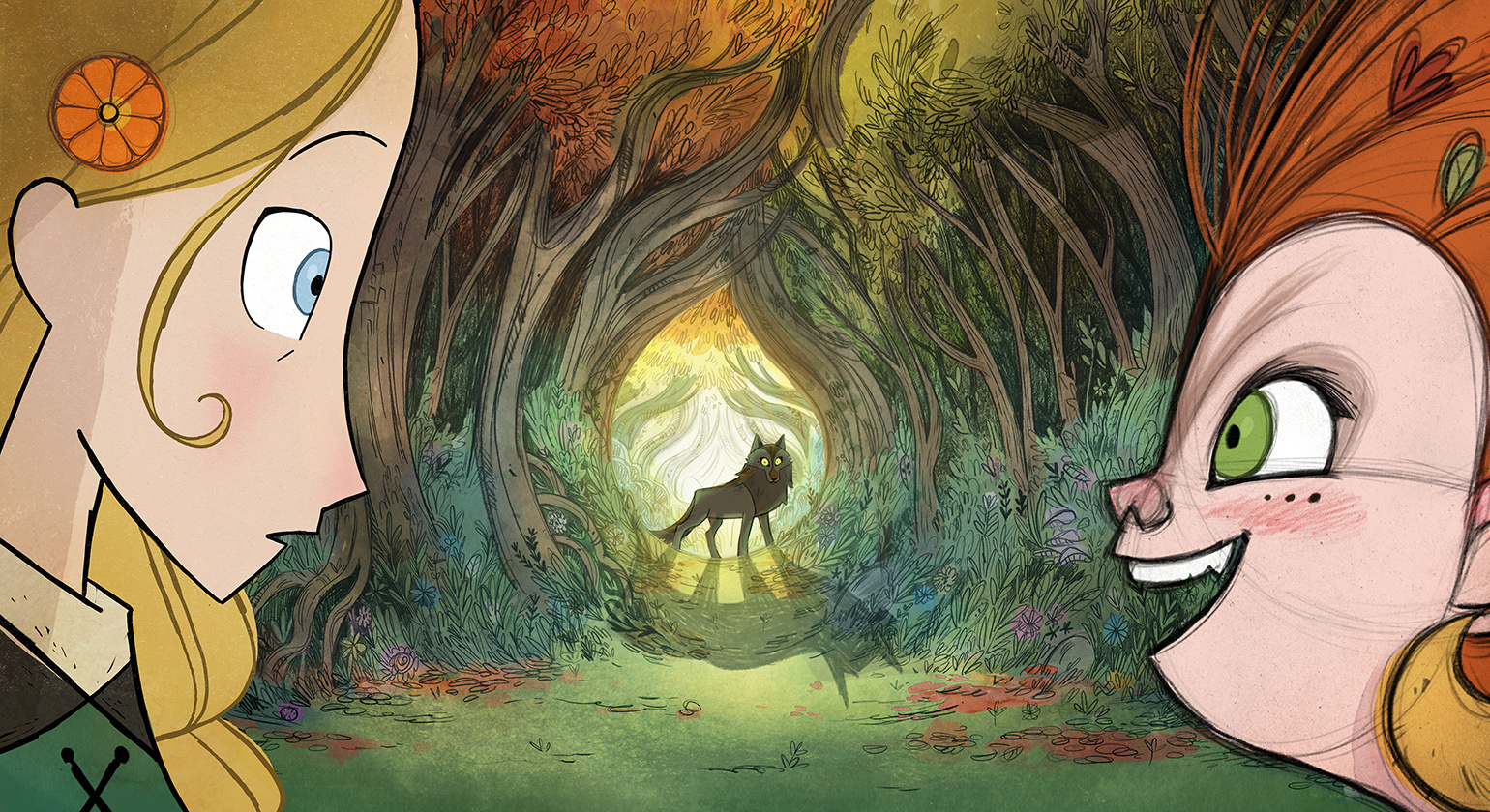 óg Mactíre Wolfwalkers Hd Robyn And Mebh Reading Book Magnet