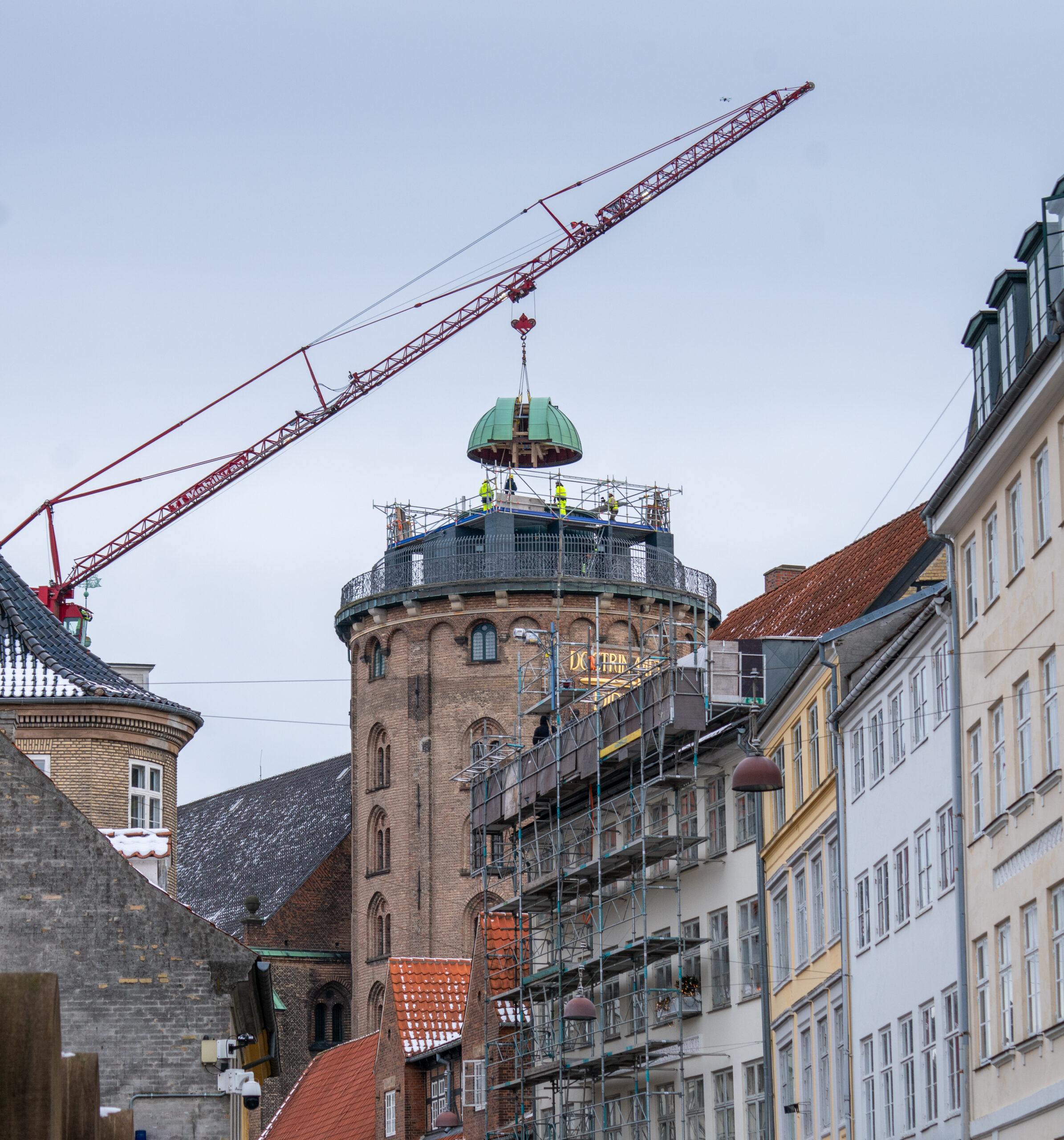 Restaurering af observatoriekuppel på Rundetaarn i København